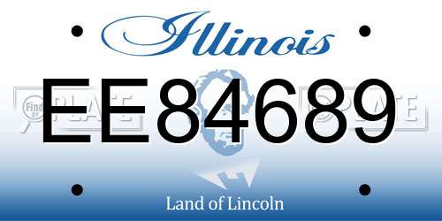 EE84689 Illinois License Plate