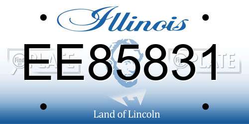 EE85831 Illinois License Plate