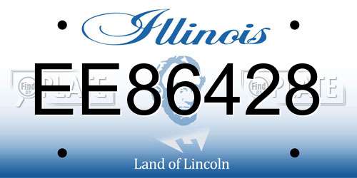 EE86428 Illinois License Plate