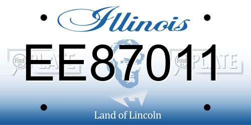 EE87011 Illinois License Plate
