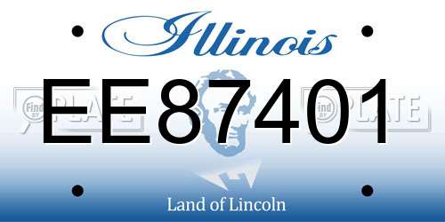 EE87401 Illinois License Plate