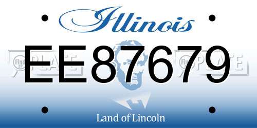 EE87679 Illinois License Plate
