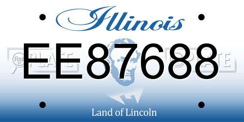 EE87688 Illinois License Plate