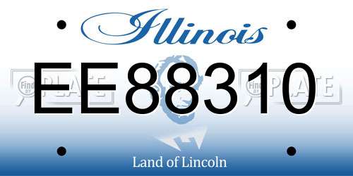 EE88310 Illinois License Plate