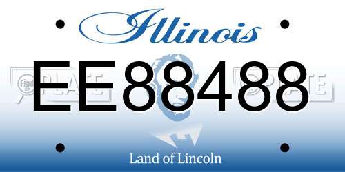 EE88488 Illinois License Plate