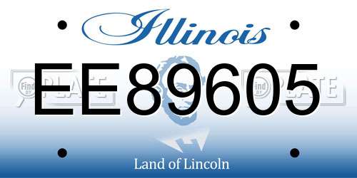 EE89605 Illinois License Plate