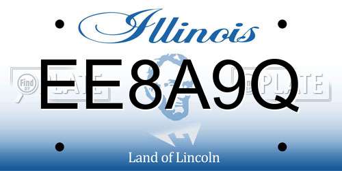 EE8A9Q Illinois License Plate