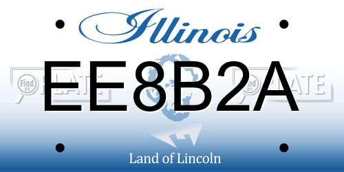 EE8B2A Illinois License Plate