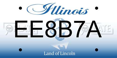 EE8B7A Illinois License Plate