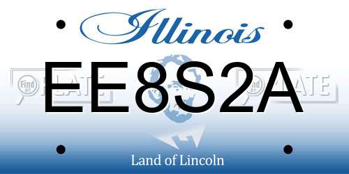 EE8S2A Illinois License Plate