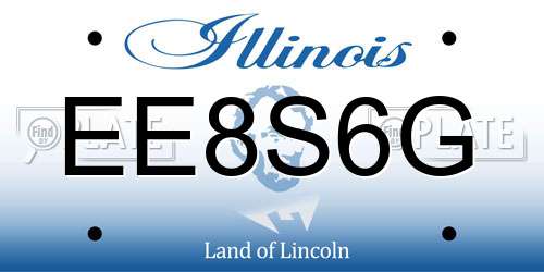 EE8S6G Illinois License Plate