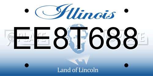 EE8T688 Illinois License Plate