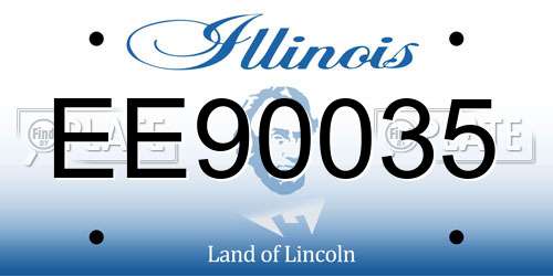 EE90035 Illinois License Plate