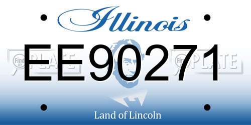 EE90271 Illinois License Plate