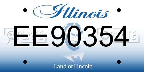 EE90354 Illinois License Plate