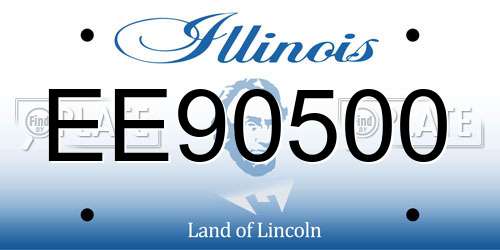 EE90500 Illinois License Plate