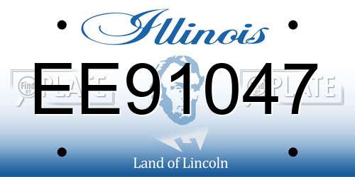 EE91047 Illinois License Plate
