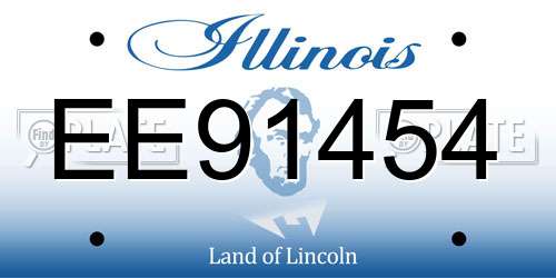 EE91454 Illinois License Plate