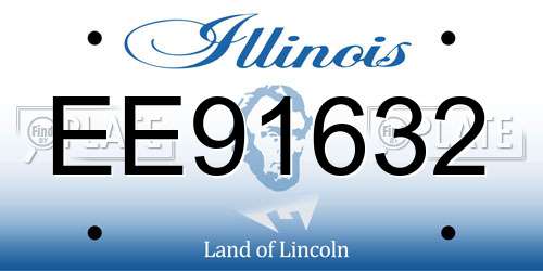 EE91632 Illinois License Plate
