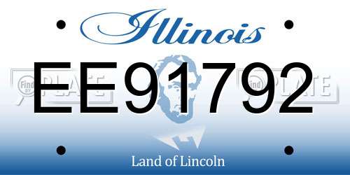 EE91792 Illinois License Plate