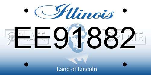 EE91882 Illinois License Plate
