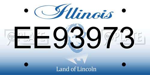 EE93973 Illinois License Plate