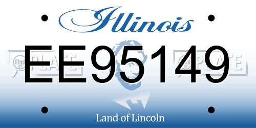 EE95149 Illinois License Plate