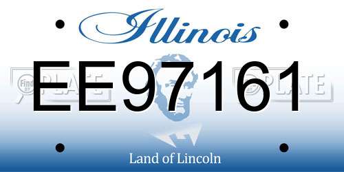 EE97161 Illinois License Plate