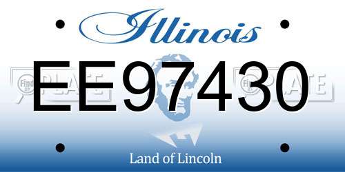 EE97430 Illinois License Plate