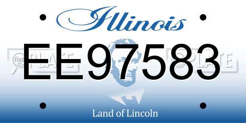 EE97583 Illinois License Plate