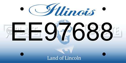 EE97688 Illinois License Plate