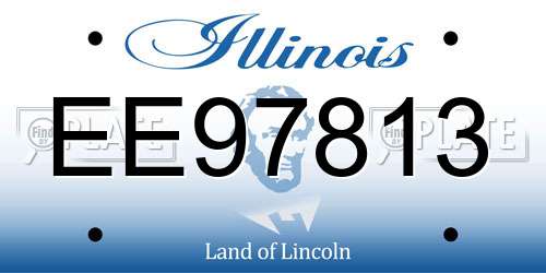 EE97813 Illinois License Plate