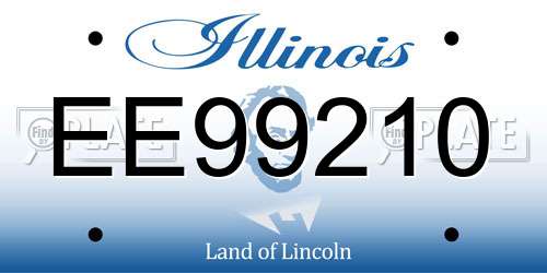 EE99210 Illinois License Plate
