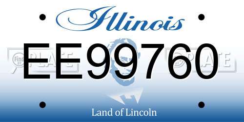 EE99760 Illinois License Plate