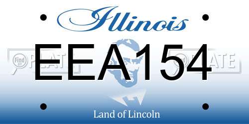 EEA154 Illinois License Plate
