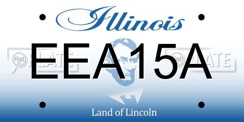 EEA15A Illinois License Plate