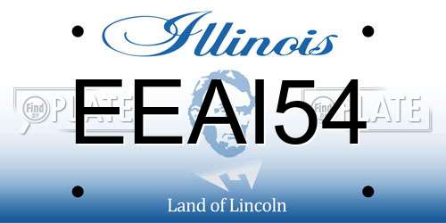 EEAI54 Illinois License Plate