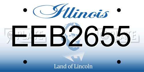 EEB2655 Illinois License Plate