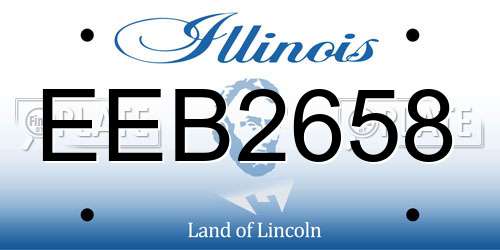 EEB2658 Illinois License Plate