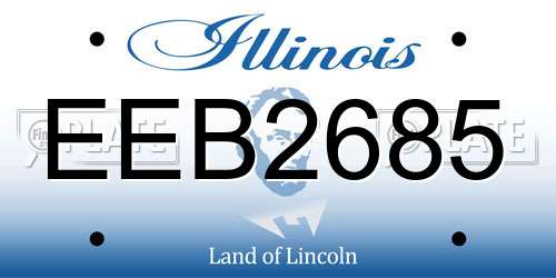 EEB2685 Illinois License Plate