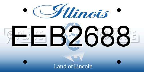 EEB2688 Illinois License Plate