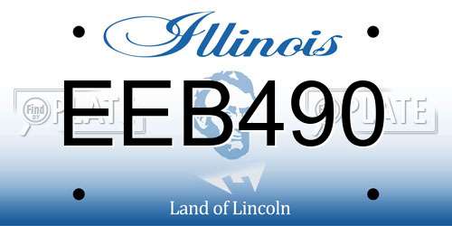 EEB490 Illinois License Plate