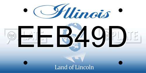 EEB49D Illinois License Plate