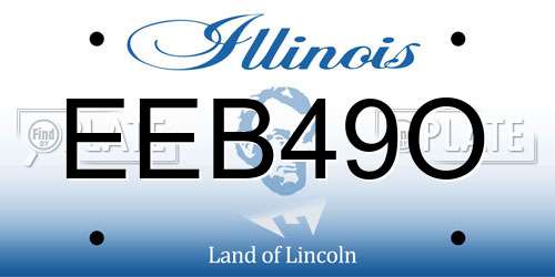 EEB49O Illinois License Plate