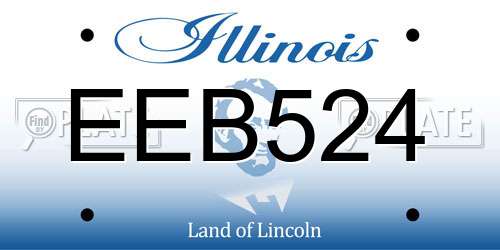 EEB524 Illinois License Plate