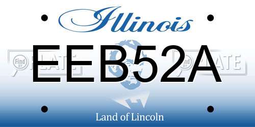 EEB52A Illinois License Plate