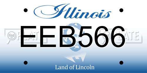 EEB566 Illinois License Plate