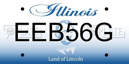 EEB56G Illinois License Plate