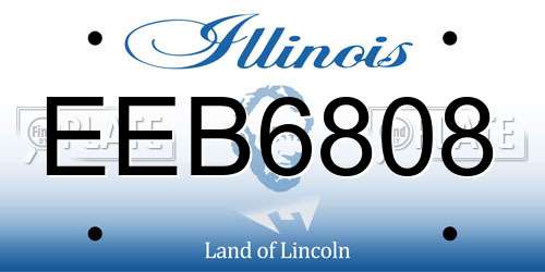 EEB6808 Illinois License Plate