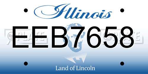 EEB7658 Illinois License Plate